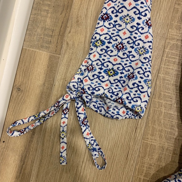 LOFT Beach Border Mosaic Wrap Romper - Picture 7 of 7